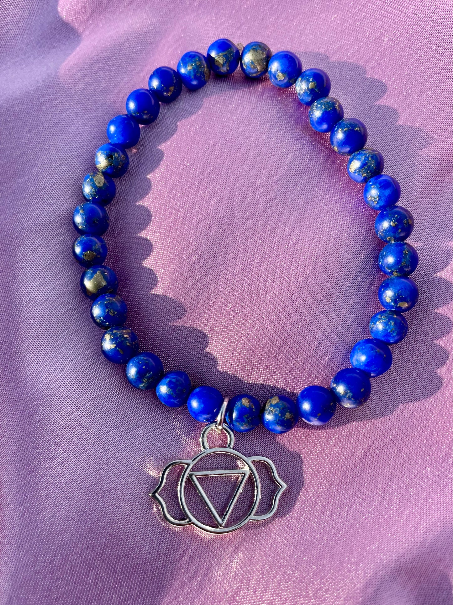 Lapis Lazuli Crystal Charm Bracelet