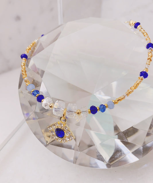 All seeing Royal Blue Anklet